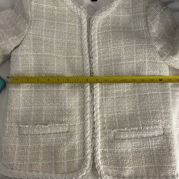 Ann Taylor Petite Braided Trim Tweed Jacket - Picture 3 of 4